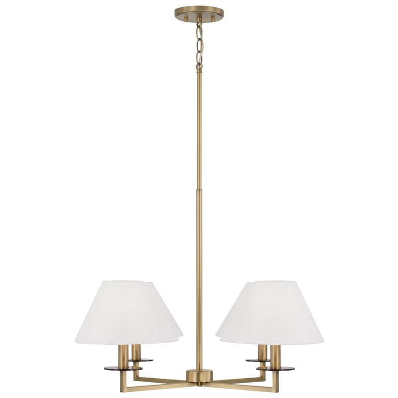 Capital Lighting 452241AD Gilda Four Light Chandelier, Aged Brass Main Image.jpg