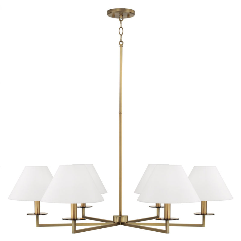 Capital Lighting 452261AD Gilda Six Light Chandelier, Aged Brass Main Image.jpg