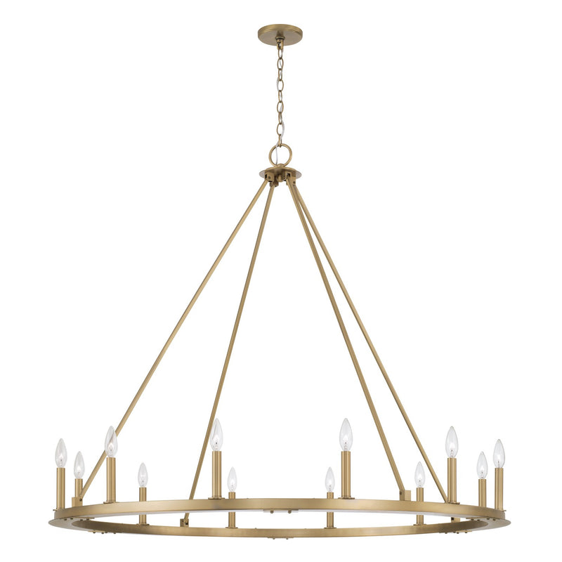 Capital Lighting 4912AD Pearson 12 Light Chandelier, Aged Brass Main Image.jpg