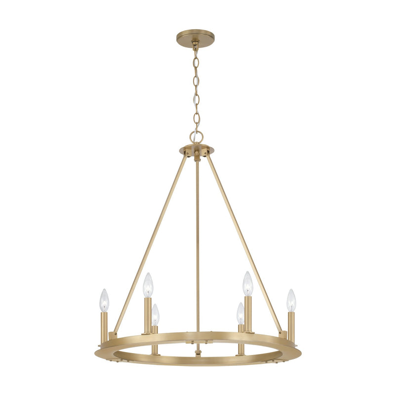 Capital Lighting 4916AD Pearson Six Light Chandelier, Aged Brass Main Image.jpg