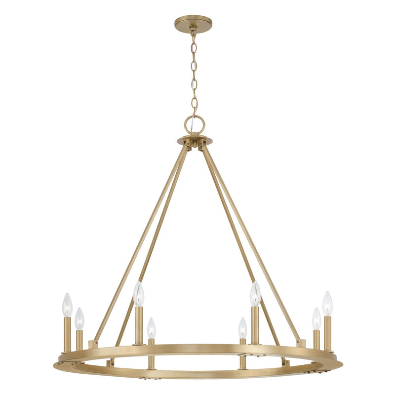 Capital Lighting 4918AD Pearson Eight Light Chandelier, Aged Brass Main Image.jpg