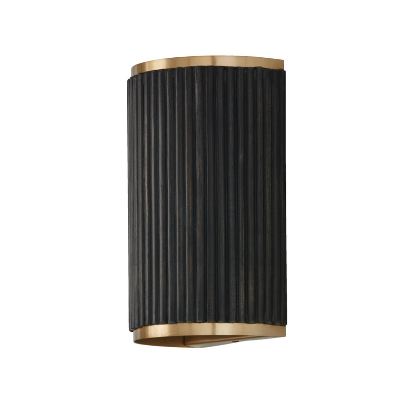 Capital Lighting 650721KR Donovan Two Light Wall Sconce, Black Stain and Matte Brass Main Image.jpg