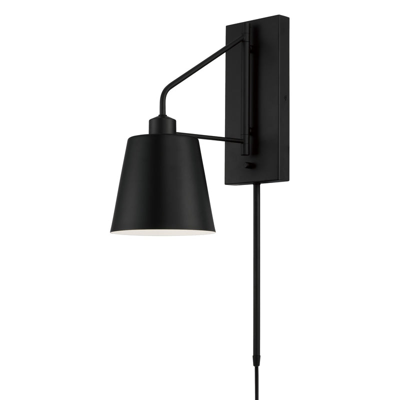 Capital Lighting 651311MB Alden One Light Wall Sconce, Matte Black Main Image.jpg