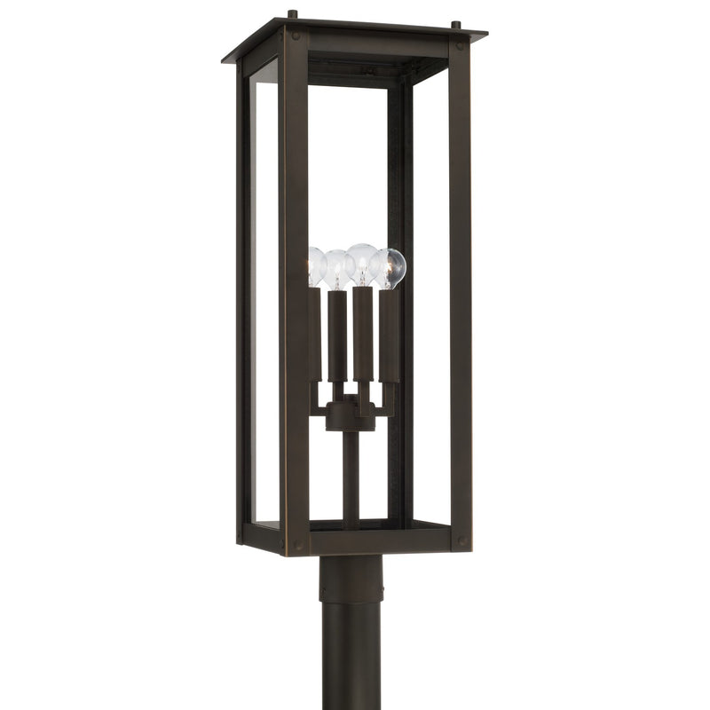 Capital Lighting 934643OZ Hunt Four Light Outdoor Post-Lantern, Oiled Bronze Main Image.jpg