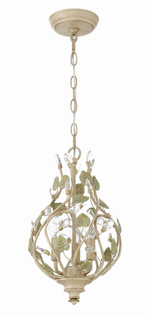 Crystorama 4845-CT Josie Three Light Mini Chandelier Champagne Green Tea Main Image.jpg