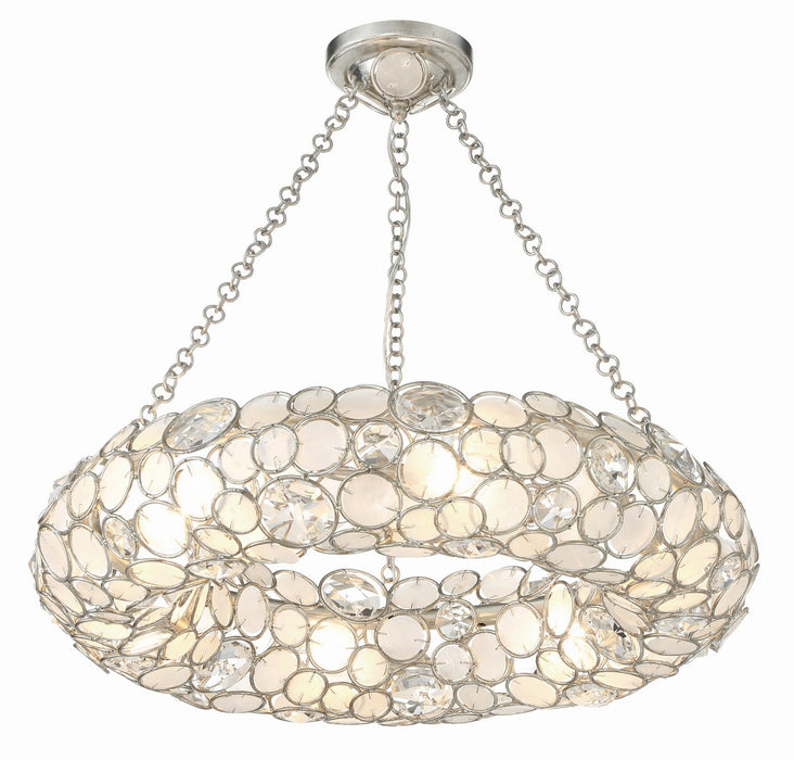 Crystorama 525-SA Palla Six Light Chandelier Antique Silver Main Image.jpg