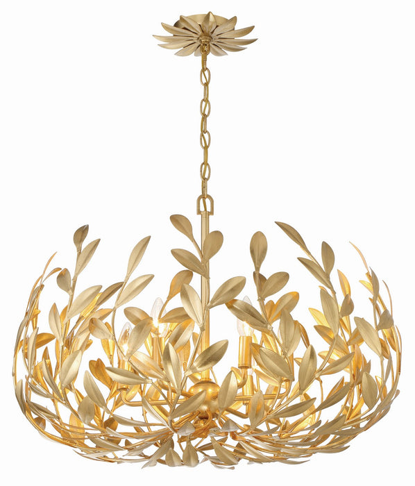 Crystorama 533-GA Broche Six Light Chandelier Antique Gold Main Image.jpg