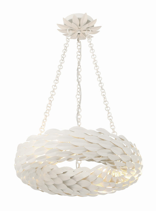 Crystorama 535-MT Broche LED Chandelier Matte White Main Image.jpg