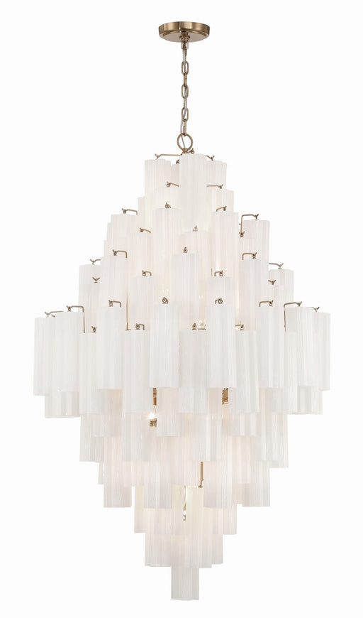 Crystorama ADD-319-AG-WH Addis 20 Light Chandelier Aged Brass Main Image.jpg