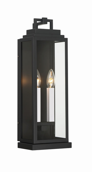 Crystorama ASP-8912-MK Aspen Two Light Outdoor Wall Sconce Matte Black Main Image.jpg