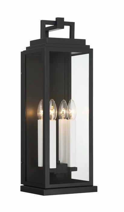 Crystorama ASP-8914-MK Aspen Four Light Outdoor Wall Sconce Matte Black Main Image.jpg