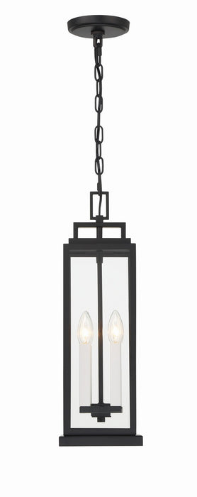 Crystorama ASP-8915-MK Aspen Four Light Outdoor Pendant Matte Black Main Image.jpg