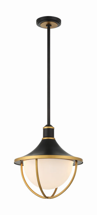 Crystorama ATL-705-MK-TG Atlas Three Light Outdoor Pendant Matte Black / Textured Gold Main Image.jpg