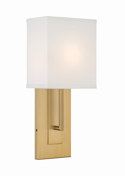 Crystorama BRE-A3631-VG Brent One Light Wall Sconce Vibrant Gold Main Image.jpg