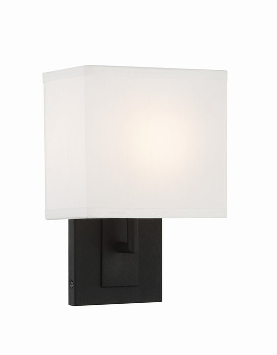 Crystorama BRE-A3632-BF Brent One Light Wall Sconce Black Forged Main Image.jpg
