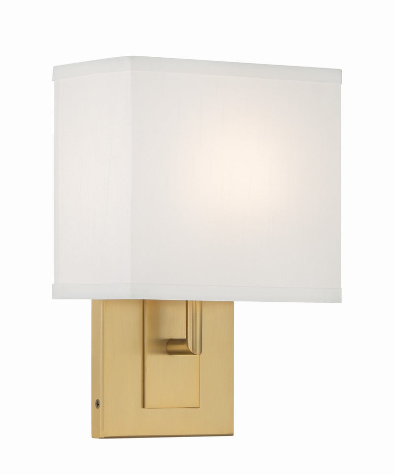 Crystorama BRE-A3632-VG Brent One Light Wall Sconce Vibrant Gold Main Image.jpg
