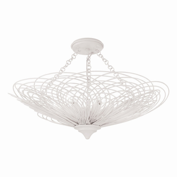 Crystorama DOR-B7706-MT_CEILING Doral Six Light Semi Flush Mount Matte White Main Image.jpg