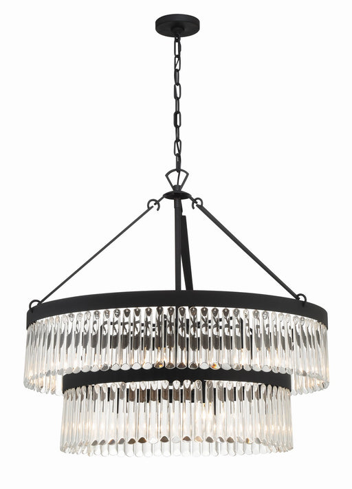 Crystorama EMO-5408-BF Emory Nine Light Chandelier Black Forged Main Image.jpg
