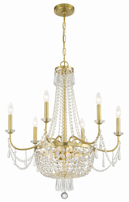 Crystorama HWD-7709-AG Haywood Nine Light Chandelier Aged Brass Main Image.jpg