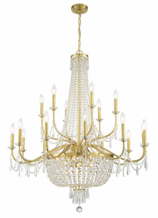 Crystorama HWD-7722-AG Haywood 22 Light Chandelier Aged Brass Main Image.jpg