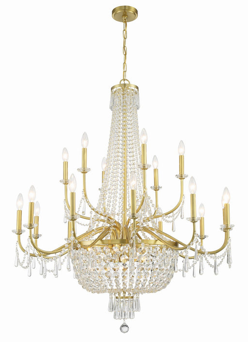 Crystorama HWD-7722-AG Haywood 22 Light Chandelier Aged Brass Main Image.jpg