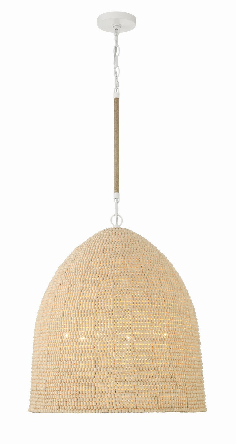 Crystorama JSP-10536-MT Jasper Six Light Chandelier Matte White Main Image.jpg