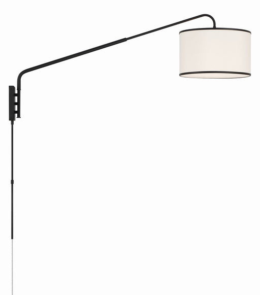 Crystorama MAL-601-MK Mallory One Light Task Sconce Matte Black Main Image.jpg