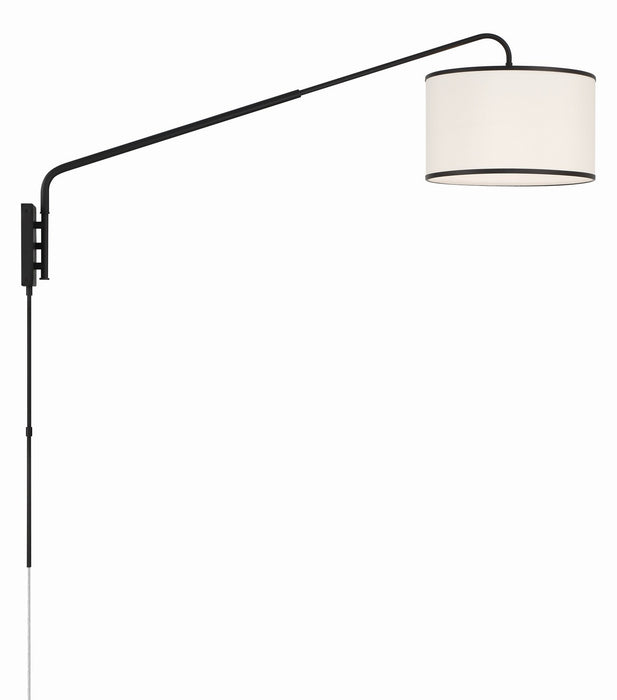 Crystorama MAL-601-MK Mallory One Light Task Sconce Matte Black Main Image.jpg