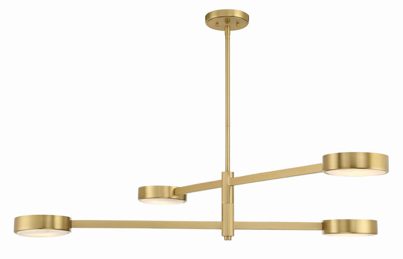 Crystorama ORS-734-MG-ST Orson Four Light Chandelier Modern Gold Main Image.jpg