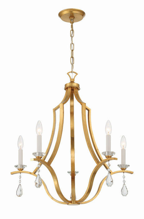 Crystorama PER-10405-GA Perry Five Light Chandelier Antique Gold Main Image.jpg