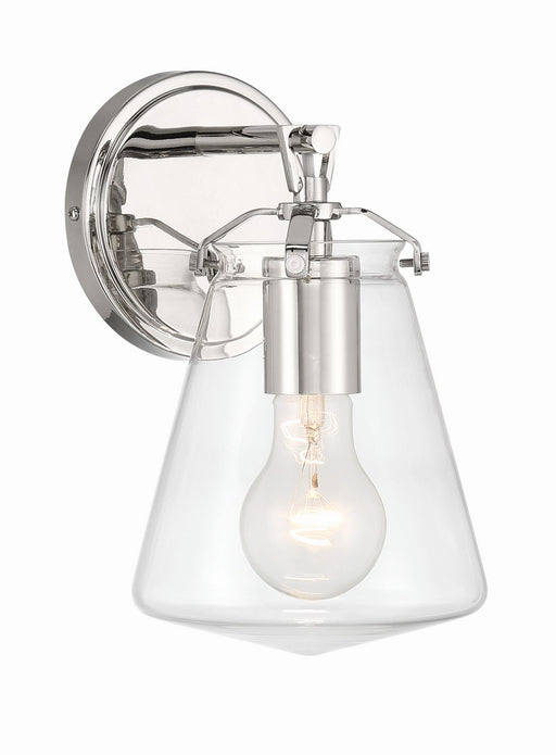 Crystorama VSS-7001-PN Voss One Light Wall Sconce Polished Nickel Main Image.jpg