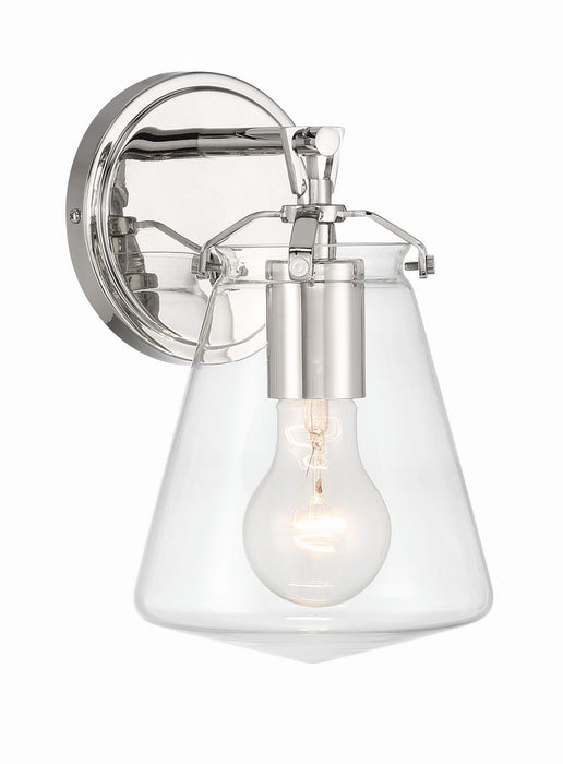 Crystorama VSS-7001-PN Voss One Light Wall Sconce Polished Nickel Main Image.jpg