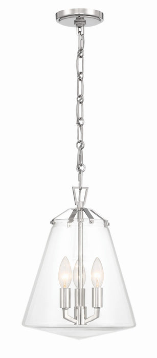 Crystorama VSS-7004-PN Voss Three Light Mini Chandelier Polished Nickel Main Image.jpg