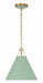 Crystorama XAV-B8301-VG-GR Xavier One Light Mini Pendant Vibrant Gold / Green Main Image.jpg