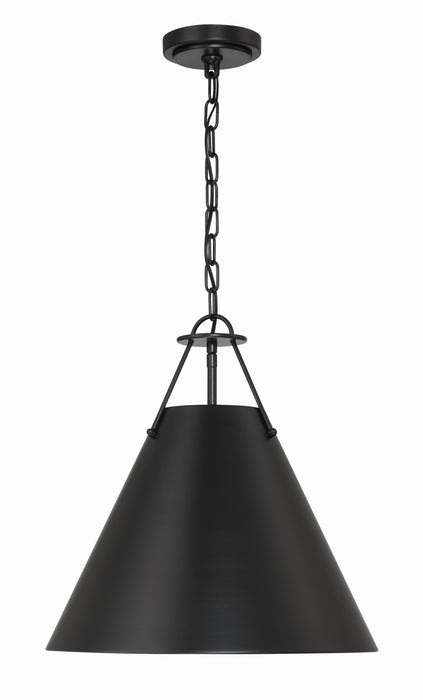 Crystorama XAV-B8305-MK Xavier Three Light Pendant Matte Black Main Image.jpg