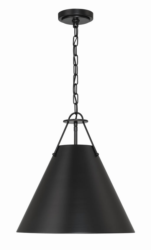Crystorama XAV-B8305-MK Xavier Three Light Pendant Matte Black Main Image.jpg