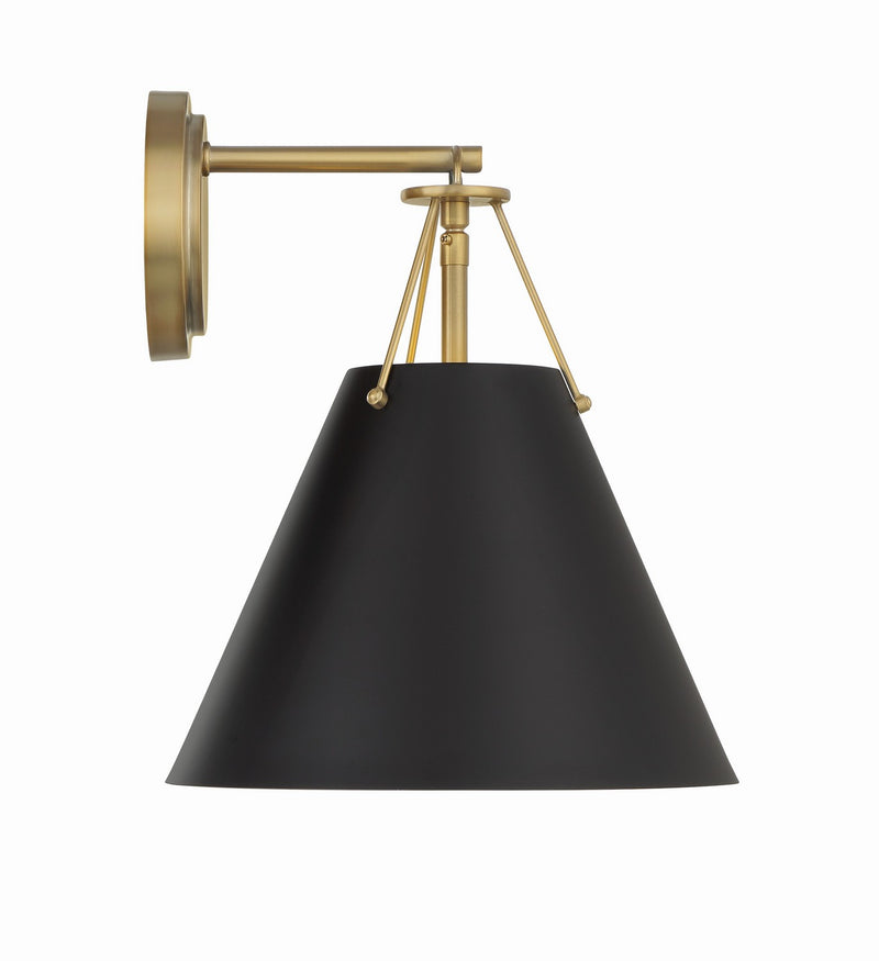 Crystorama XAV-B8311-VG Xavier One Light Task Sconce Vibrant Gold Main Image.jpg