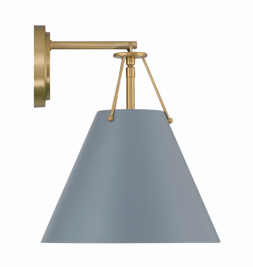 Crystorama XAV-B8311-VG-BL Xavier One Light Task Sconce Vibrant Gold / Blue Main Image.jpg