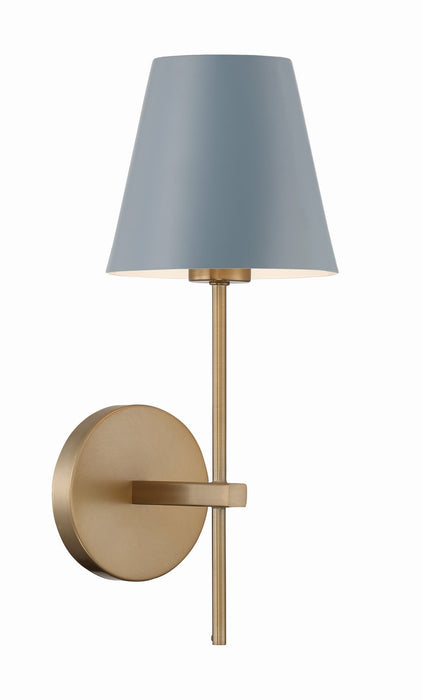 Crystorama XAV-B8321-VG-BL Xavier One Light Wall Sconce Vibrant Gold / Blue Main Image.jpg