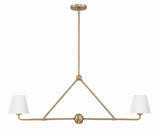 Crystorama XAV-B9302-VG-WH Xavier Two Light Chandelier Vibrant Gold / White Main Image.jpg