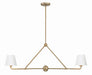 Crystorama XAV-B9302-VG-WH Xavier Two Light Chandelier Vibrant Gold / White Main Image.jpg