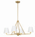 Crystorama XAV-B9304-VG-WH Xavier Four Light Chandelier Vibrant Gold / White Main Image.jpg