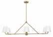 Crystorama XAV-B9306-VG-WH Xavier Six Light Chandelier Vibrant Gold / White Main Image.jpg