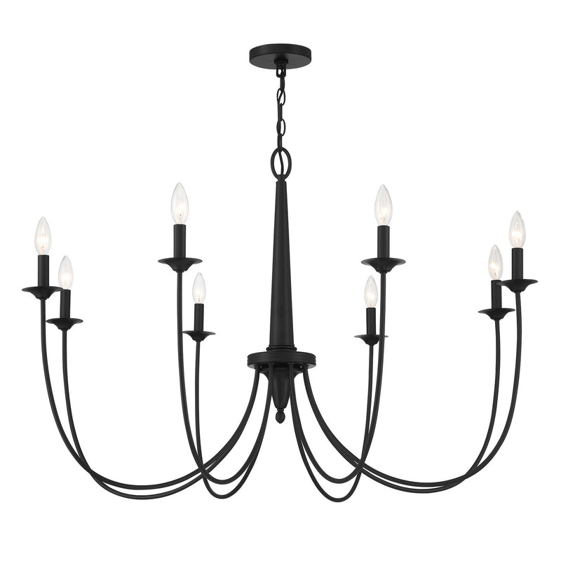Savoy House 1-1202-8-89 Eight Light Chandelier, Matte Black