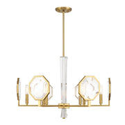 Savoy House 1-2216-6-322 Six Light Chandelier, Warm Brass