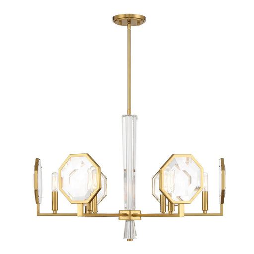 Savoy House 1-2216-6-322 Six Light Chandelier, Warm Brass