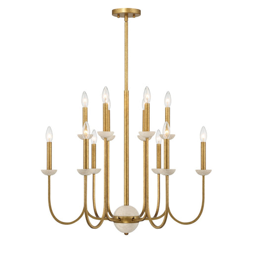 Savoy House 1-2294-12-262 12 Light Chandelier, Antique Gold