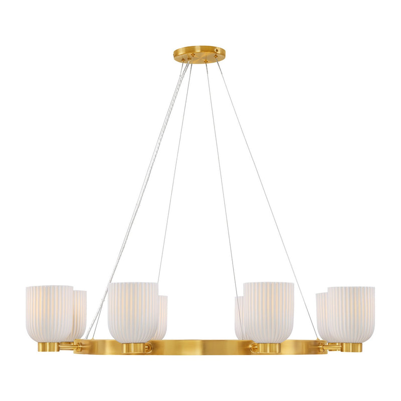 Savoy House 1-3173-8-322 Eight Light Chandelier, Warm Brass