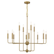 Savoy House 1-4046-12-322 12 Light Chandelier, Warm Brass