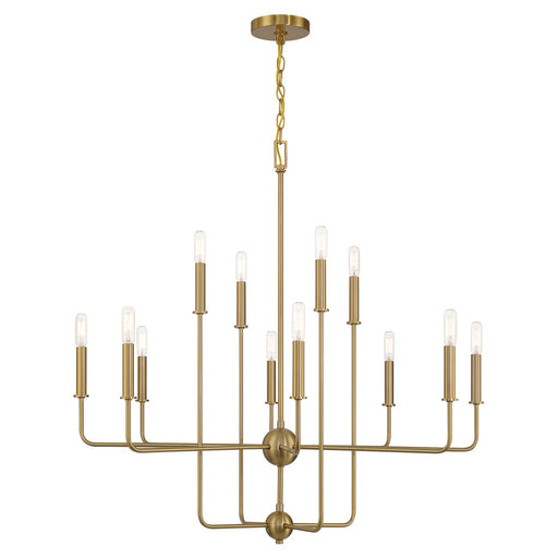 Savoy House 1-4046-12-322 12 Light Chandelier, Warm Brass